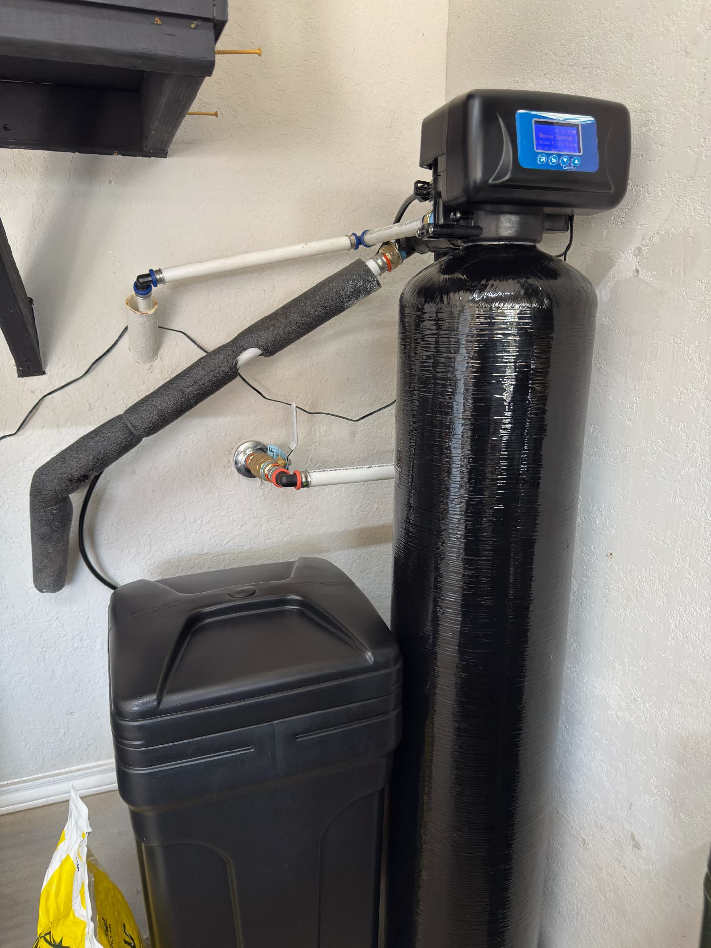 Whole-home water softener installed by BlueWell